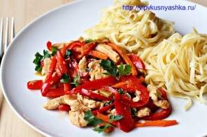 домашняя лапша с курицей