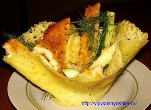 сырные корзиночки с салатом для любого праздника