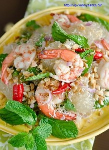 салат с креветками